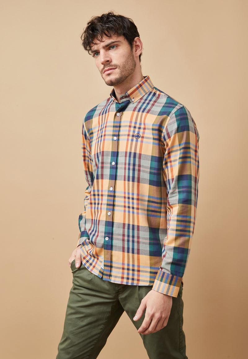 Altonadock Camisa Cuadros Mostaza En oferta