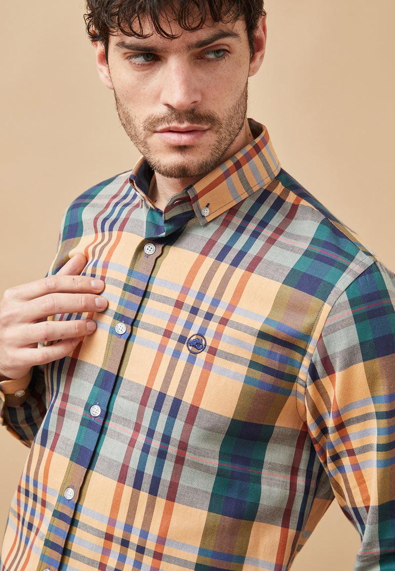 Altonadock Camisa Cuadros Mostaza En oferta