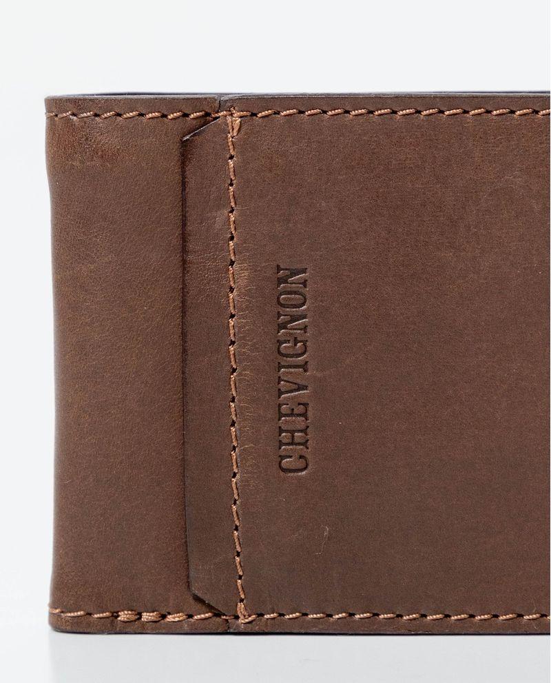 Chevignon Billetera en Cuero Formato Horizontal Dos Alas con Portadocumentos para Hombre Rebajas top