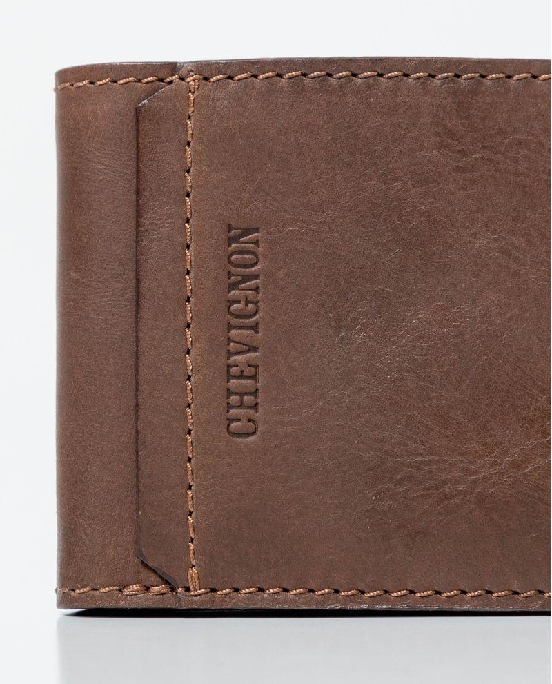 Chevignon Billetera en Cuero Formato Horizontal Dos Alas con Portadocumentos No Extraíble para Hombre Oferta especial
