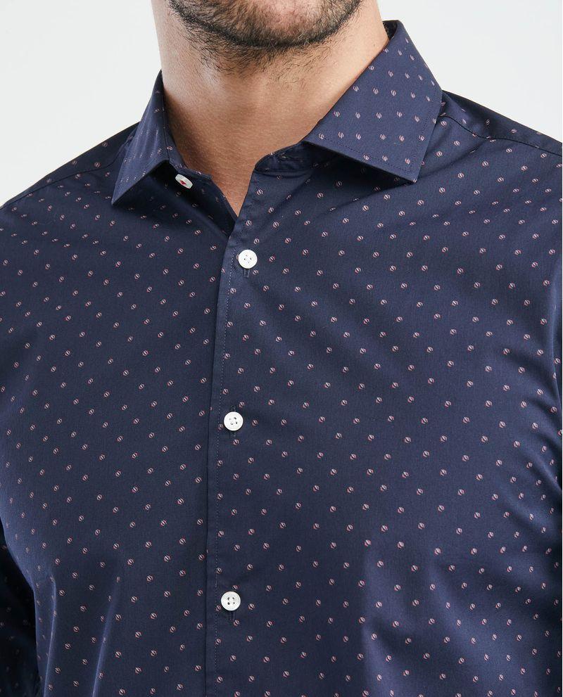 Chevignon Camisa Premium de Hombre Slim Fit Manga Larga - Mini Print Coolmax Promoción trimestral
