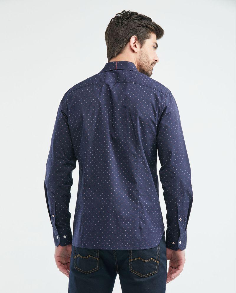Chevignon Camisa Premium de Hombre Slim Fit Manga Larga - Mini Print Coolmax Promoción trimestral