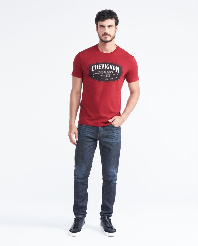 Chevignon Camiseta Slim Fit Estampada Cuello Redondo para Hombre Grandes descuentos