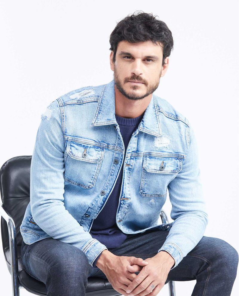 Chevignon Chaqueta en Denim Azul Claro con rotos para Hombre Precios de Black Friday