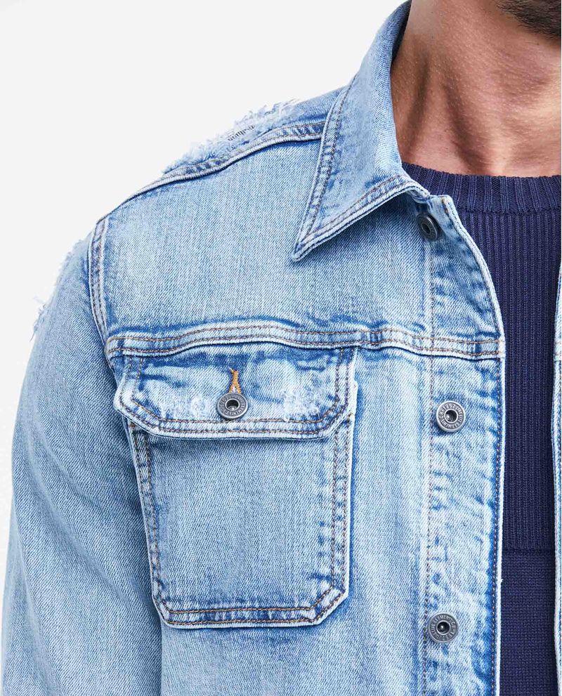 Chevignon Chaqueta en Denim Azul Claro con rotos para Hombre Precios de Black Friday