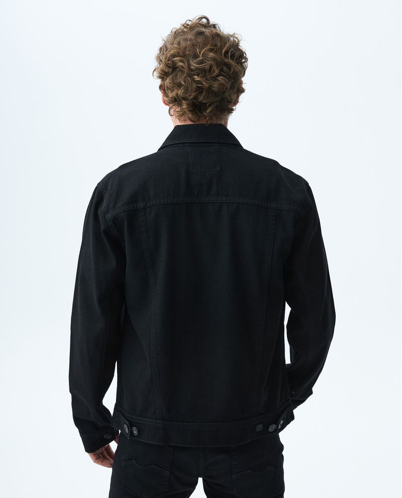 Chevignon Chaqueta de Hombre en Denim Tipo Trucker Straight Fit - Negro Rebajas de fin de temporada