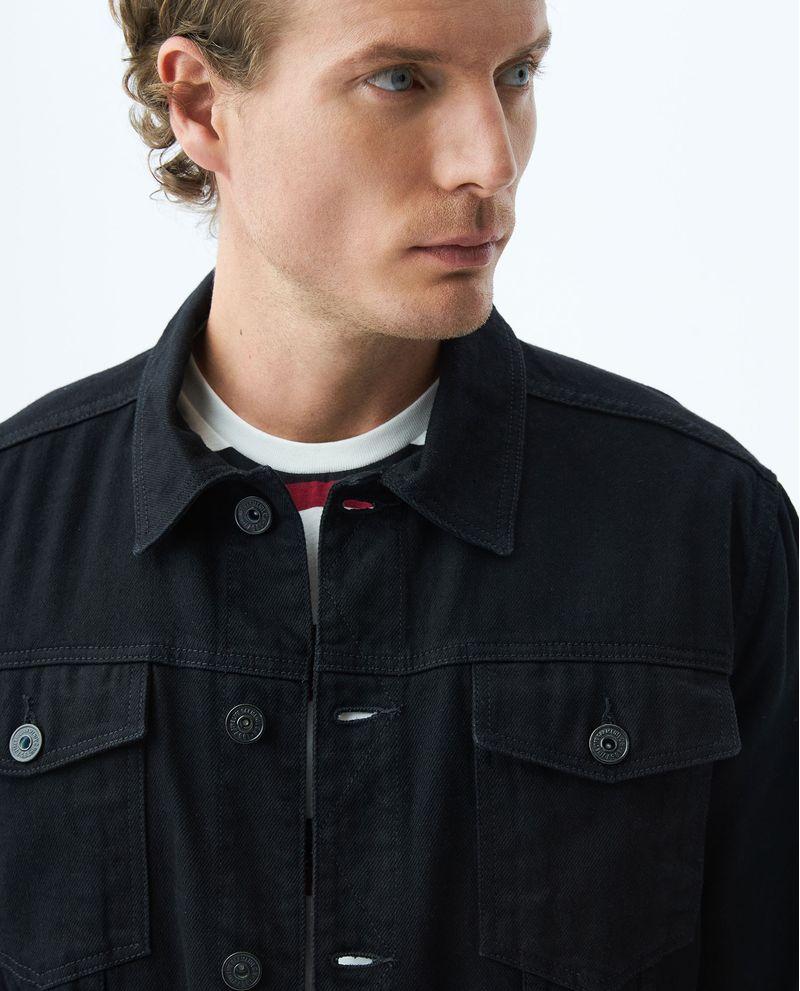 Chevignon Chaqueta de Hombre en Denim Tipo Trucker Straight Fit - Negro Rebajas de fin de temporada