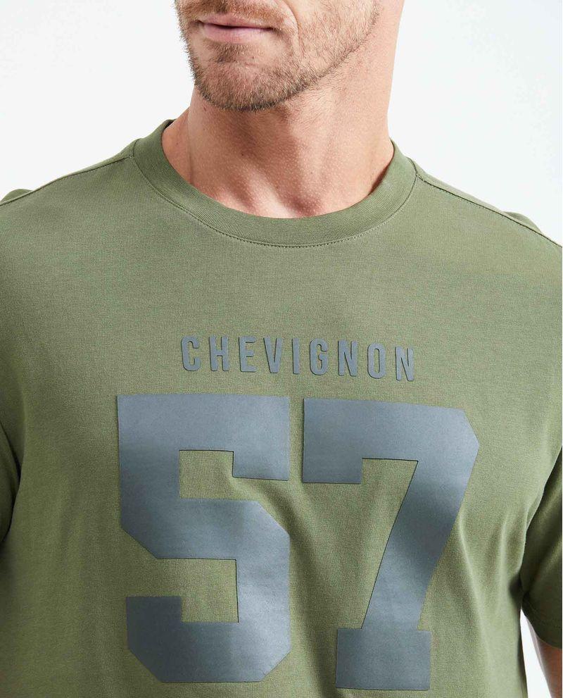 Chevignon Camiseta Slim Fit Estampada Cuello Redondo en Algodón más Grueso para Hombre Outlet online