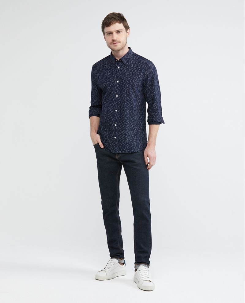 Chevignon Camisa Premium de Hombre Slim Fit Manga Larga - Mini Print Fibras Bambú Los más vendidos