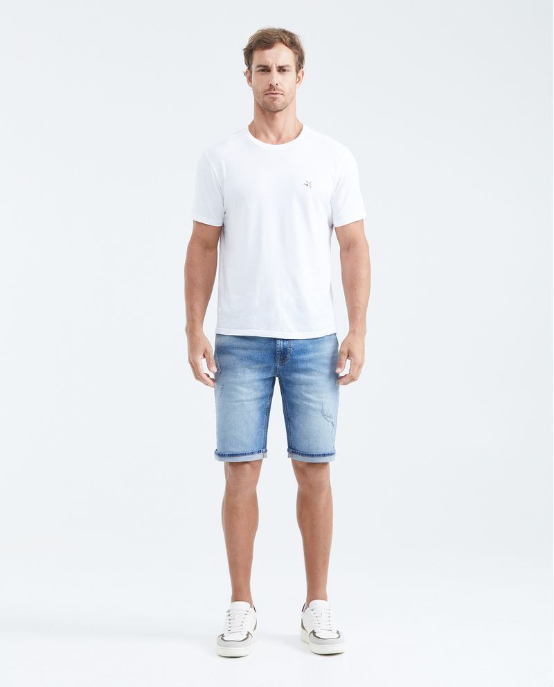 Chevignon Bermuda en Denim Straight Fit Azul Oscuro para Hombre Últimos 2 días