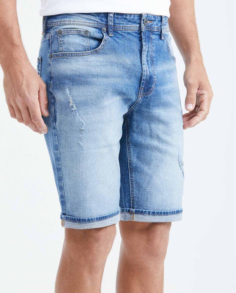 Chevignon Bermuda en Denim Straight Fit Azul Oscuro para Hombre Últimos 2 días