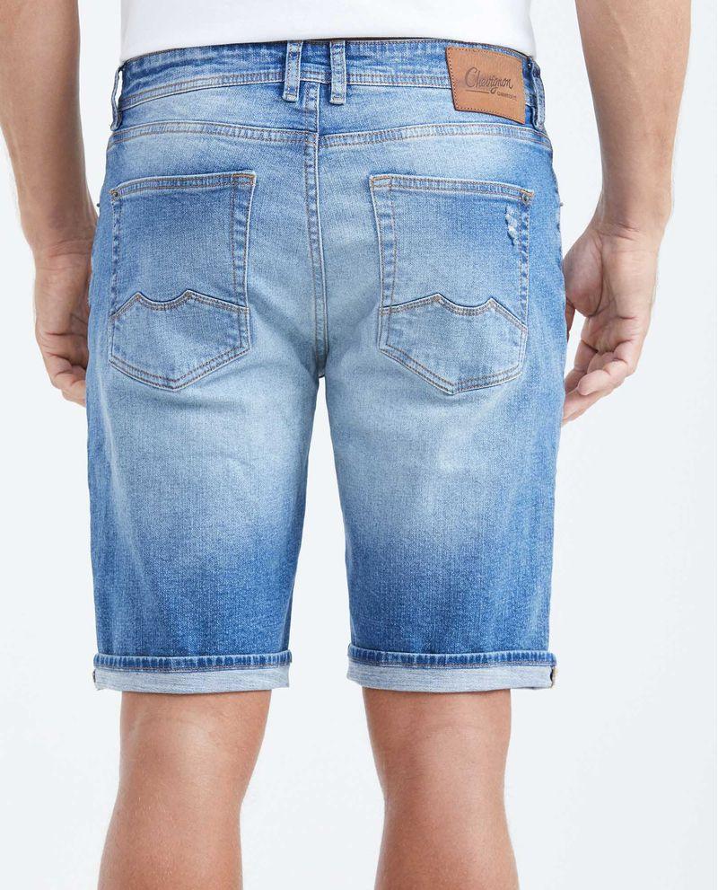 Chevignon Bermuda en Denim Straight Fit Azul Oscuro para Hombre Últimos 2 días
