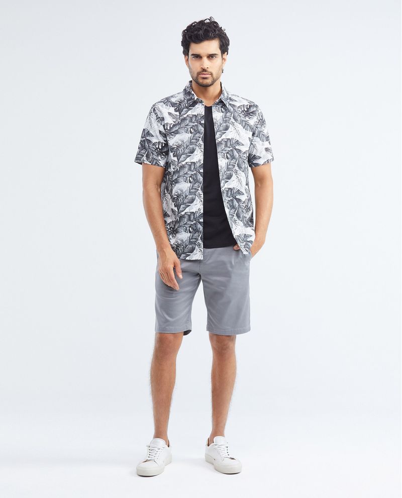 Chevignon Camisa Resort de Hombre Classic Fit Manga Corta - Maxi Print Palmeras Precio de fábrica