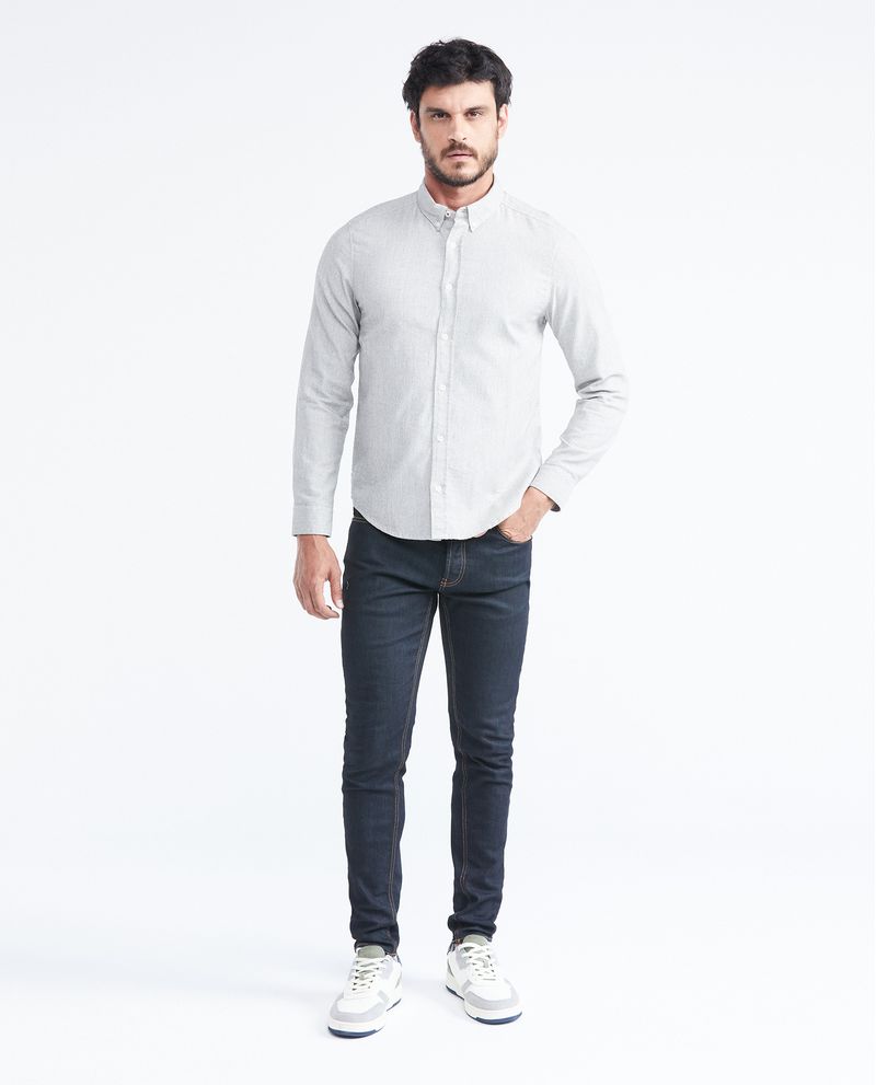 Chevignon Camisa Classic Fit Manga Larga en Algodón con Efecto Jaspeado para Hombre Liquidación