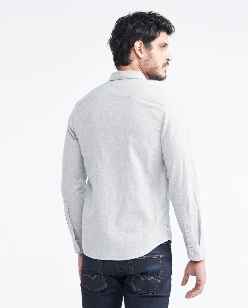 Chevignon Camisa Classic Fit Manga Larga en Algodón con Efecto Jaspeado para Hombre Liquidación