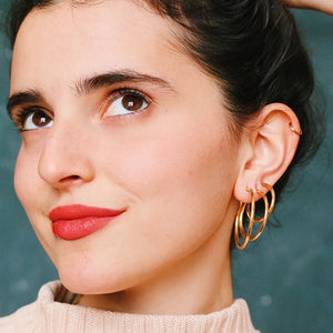 D lirio Pendientes Aros Mediano Precio ultrabajo