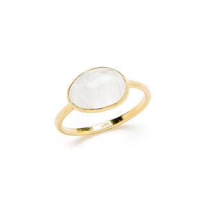 Dlirioshop Anillo Piedra Luna Blanco Precio ultrabajo