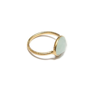 Dlirioshop Anillo Piedra Verde Aguamarina Rebajas