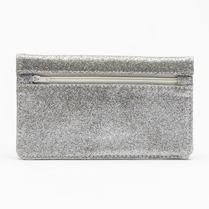 Dlirioshop Cartera de Piel Plata Purpurina Tienda
