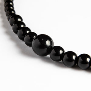 Dlirioshop Collar Bolas Negro Onix Última moda