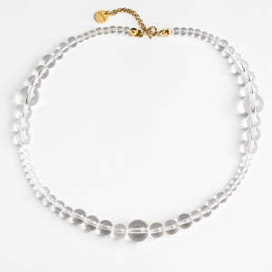 Dlirioshop Collar Bolas Transparente Cuarzo Ofertas de temporada