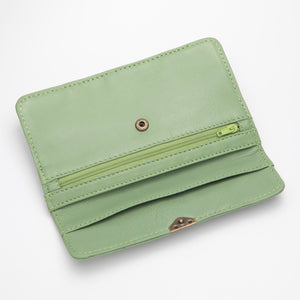 Dlirioshop Cartera de Piel Verde Terraza 2025