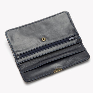 Dlirioshop Cartera de Piel Azul Dark Rebajas