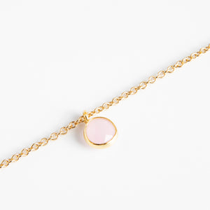 Dlirioshop Collar con Piedra Cuarzo Rosa Solo queda un día