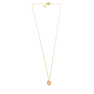Dlirioshop Collar con Piedra Cuarzo Rosa Solo queda un día
