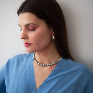Dlirioshop Collar Bolas Plateado Precios de Black Friday