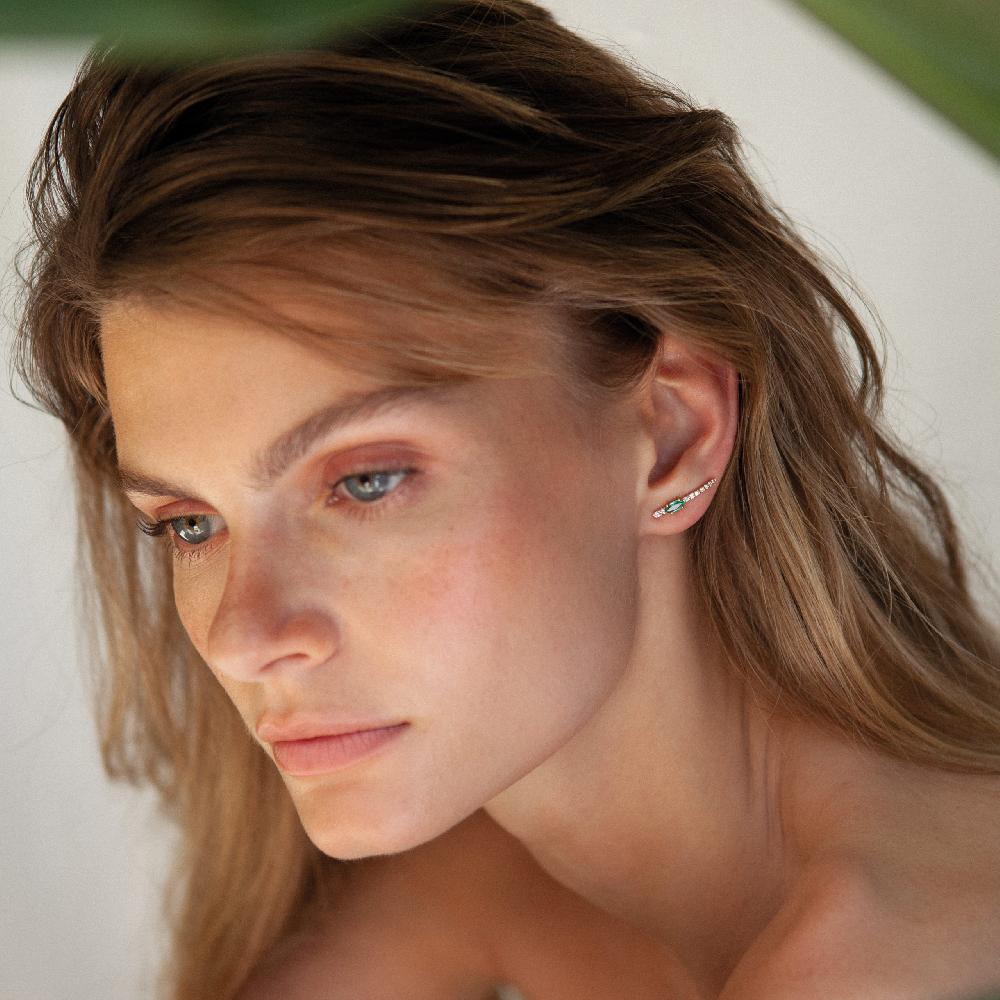 Gold&roses Pendientes Spike Jardín de Aire Venta caliente