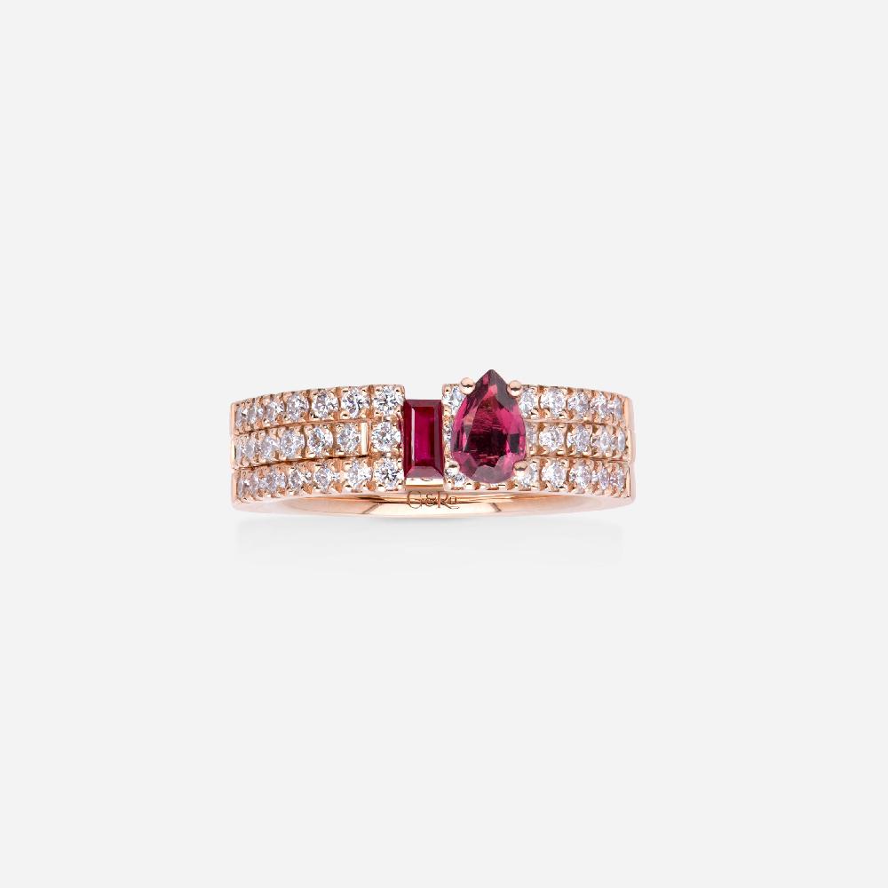 Gold&roses Anillo Ouverture I am Red Última moda