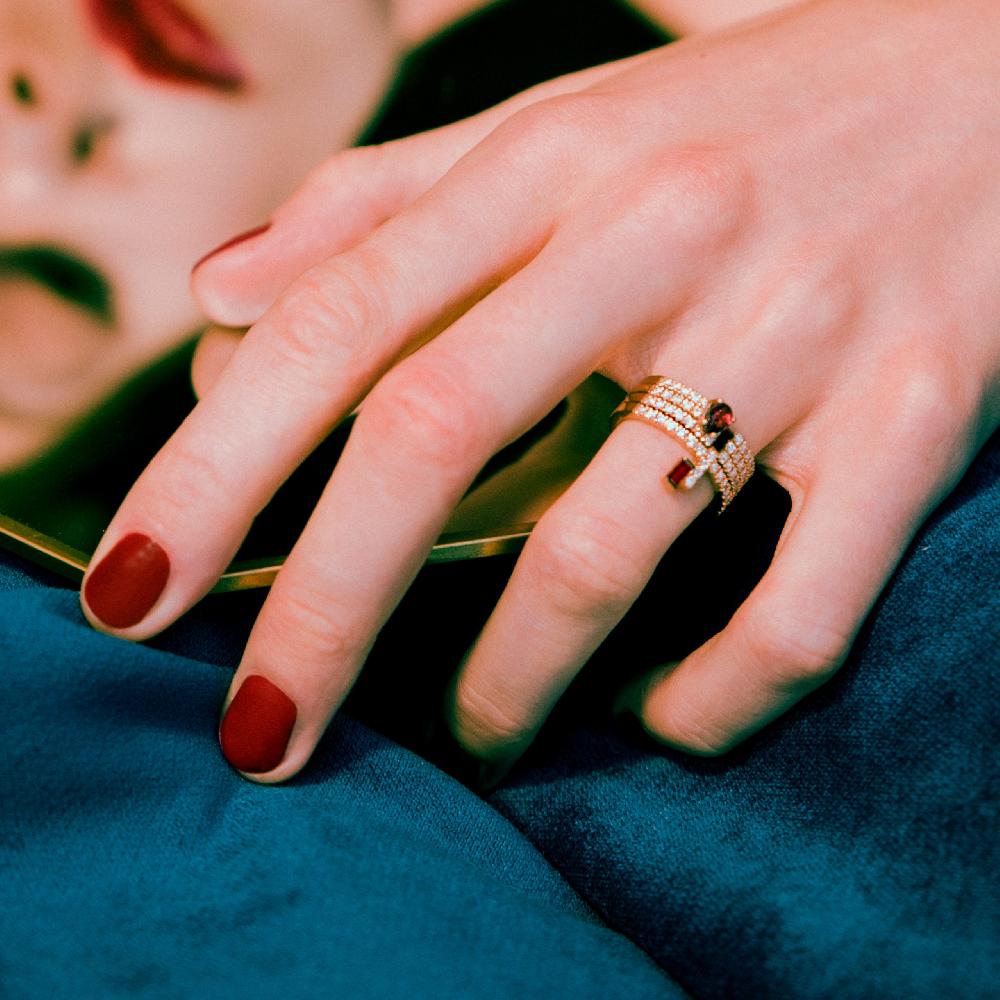 Gold&roses Anillo Bande I am Red En oferta