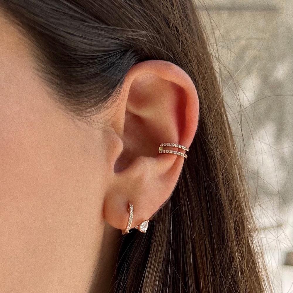Gold&roses Ear Cuff doble banda Gran oferta