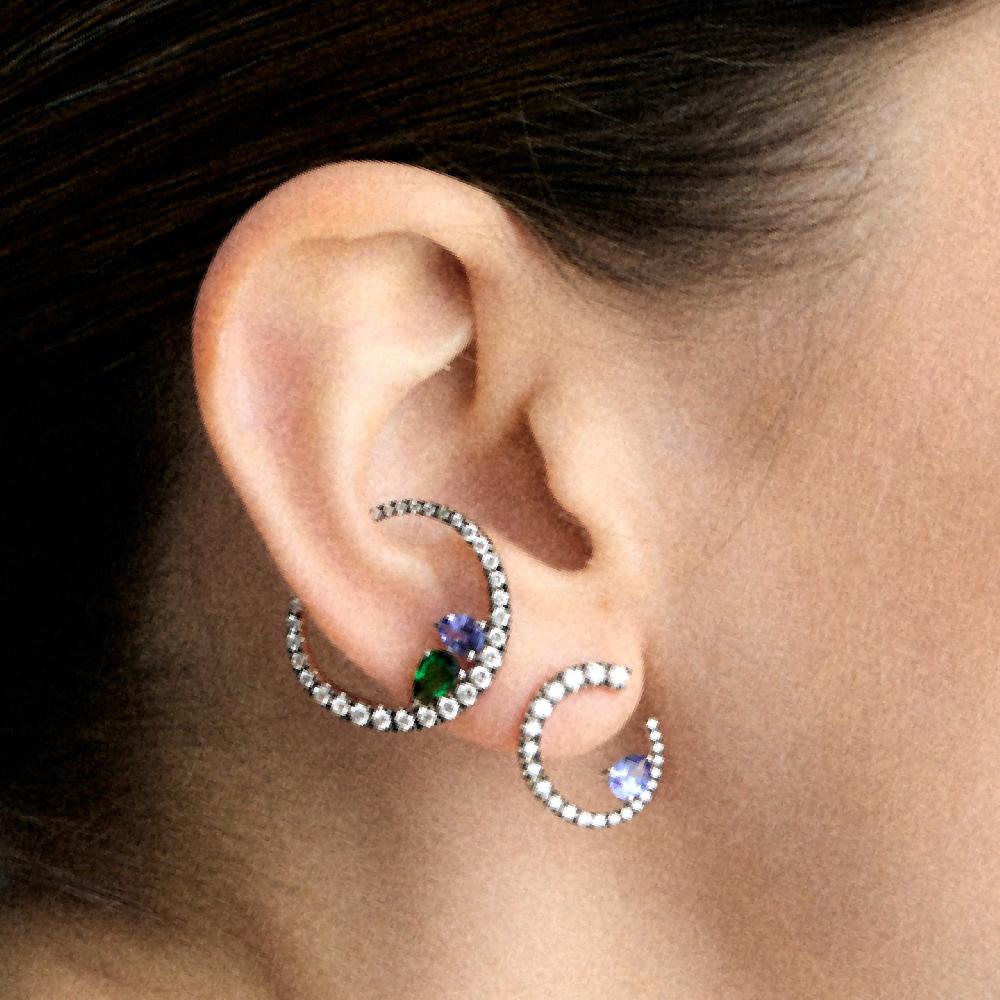 Gold&roses Pendientes Sasa M Tanzanitas Precios de Black Friday