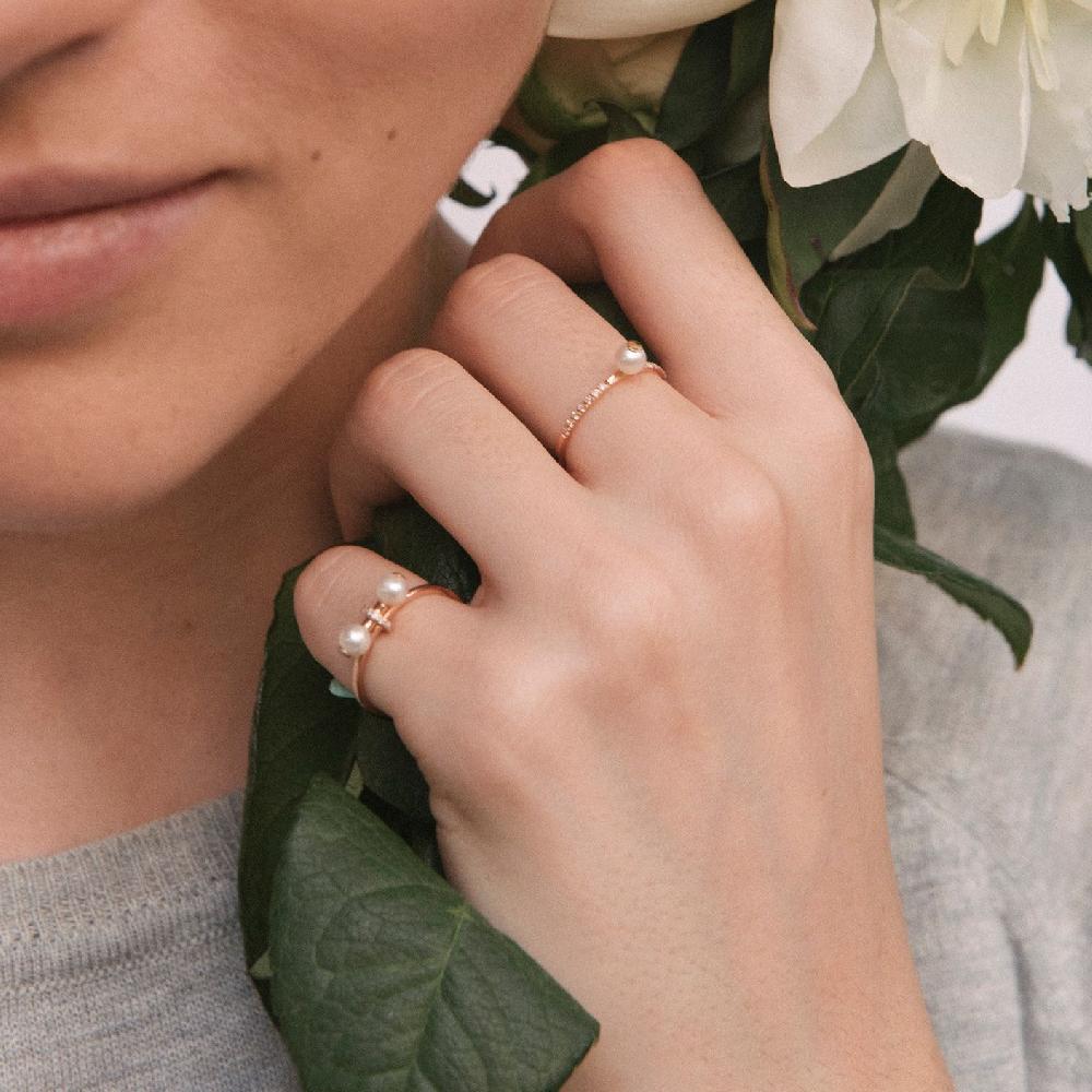 Gold&roses ANILLO PEARLS AV. BAND Superdescuento