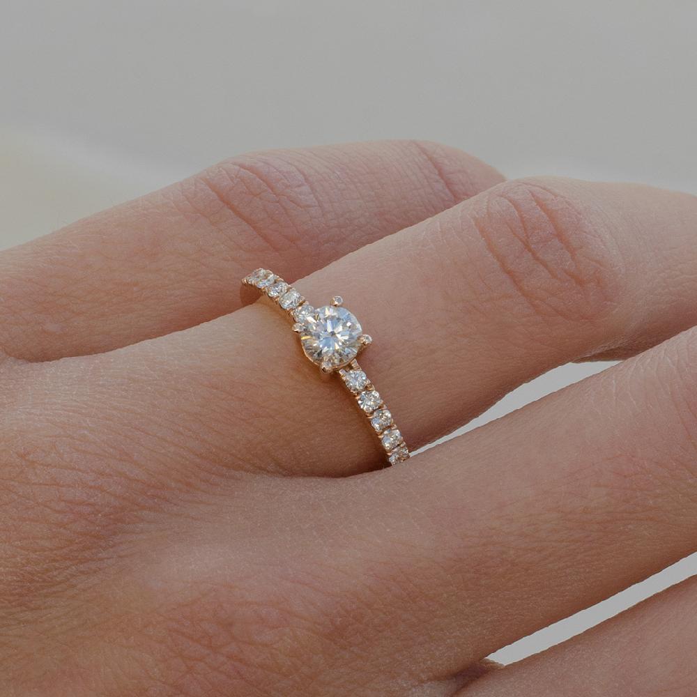 Gold&roses Solitario Privée 4 garras Outlet
