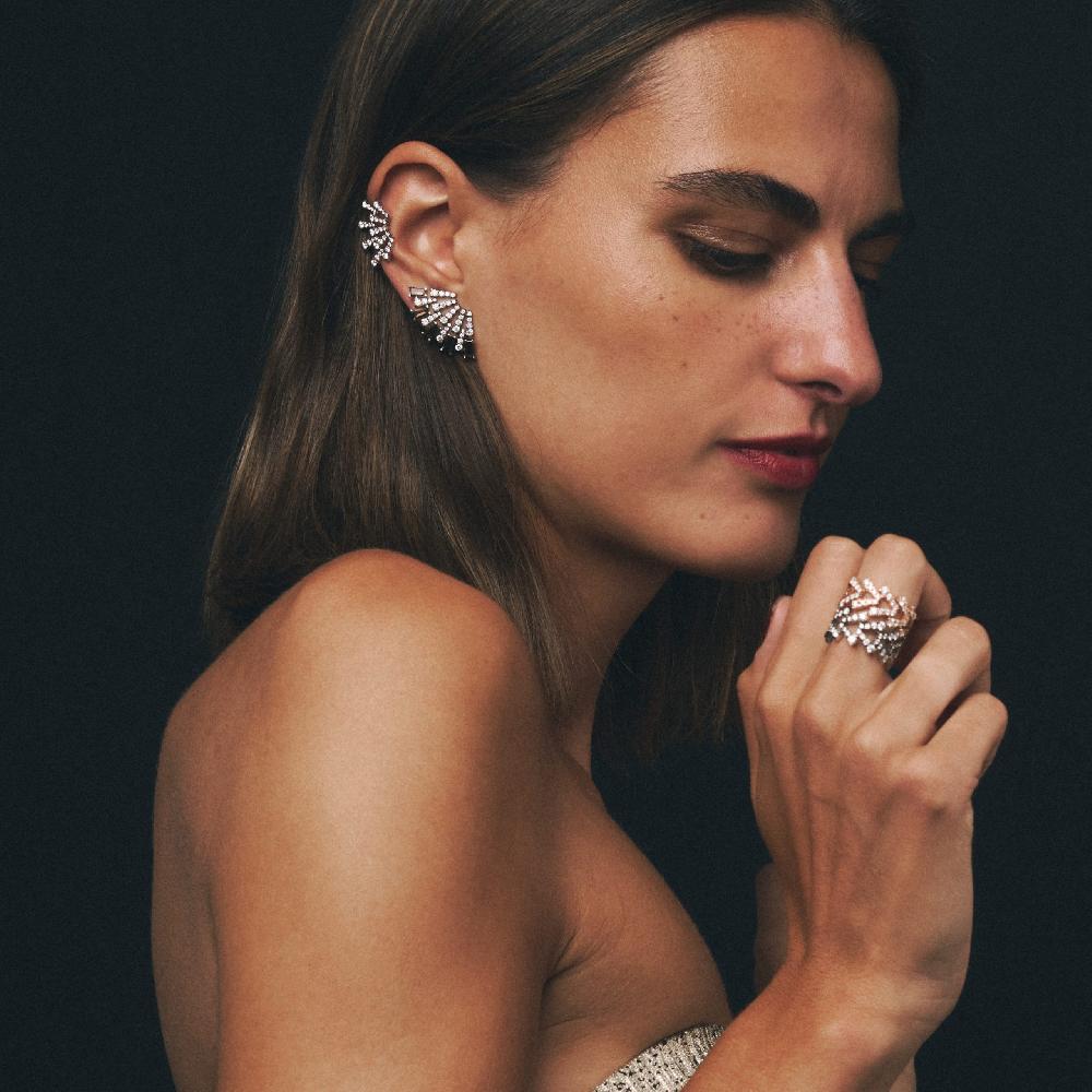 Gold&roses Pendientes Smoky Club L Cuarzo Solo hoy