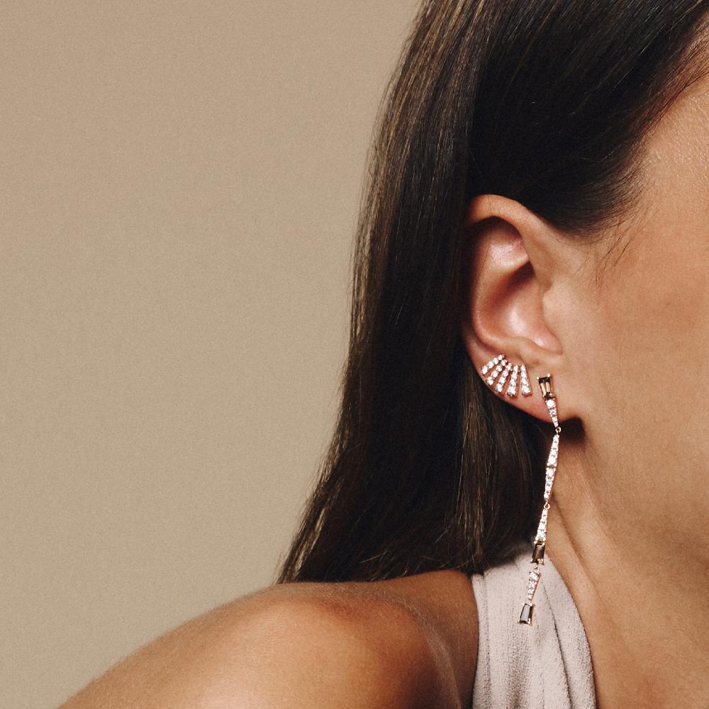 Gold&roses Pendientes Smoky Club Extra Largos Descuento