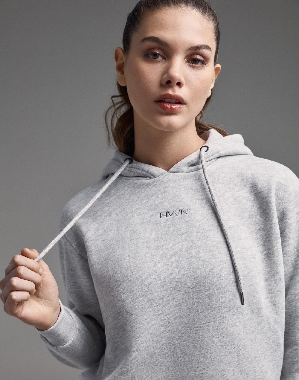 Hawkers FRA CROP HOODIE GREY Tienda de fábrica