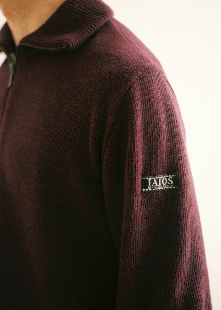 Iaios Jersey cremallera granate Mejor oferta