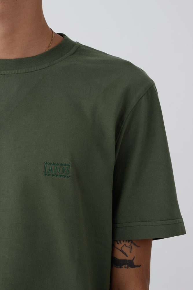 Iaios Camiseta bordado verde Ofertas especiales
