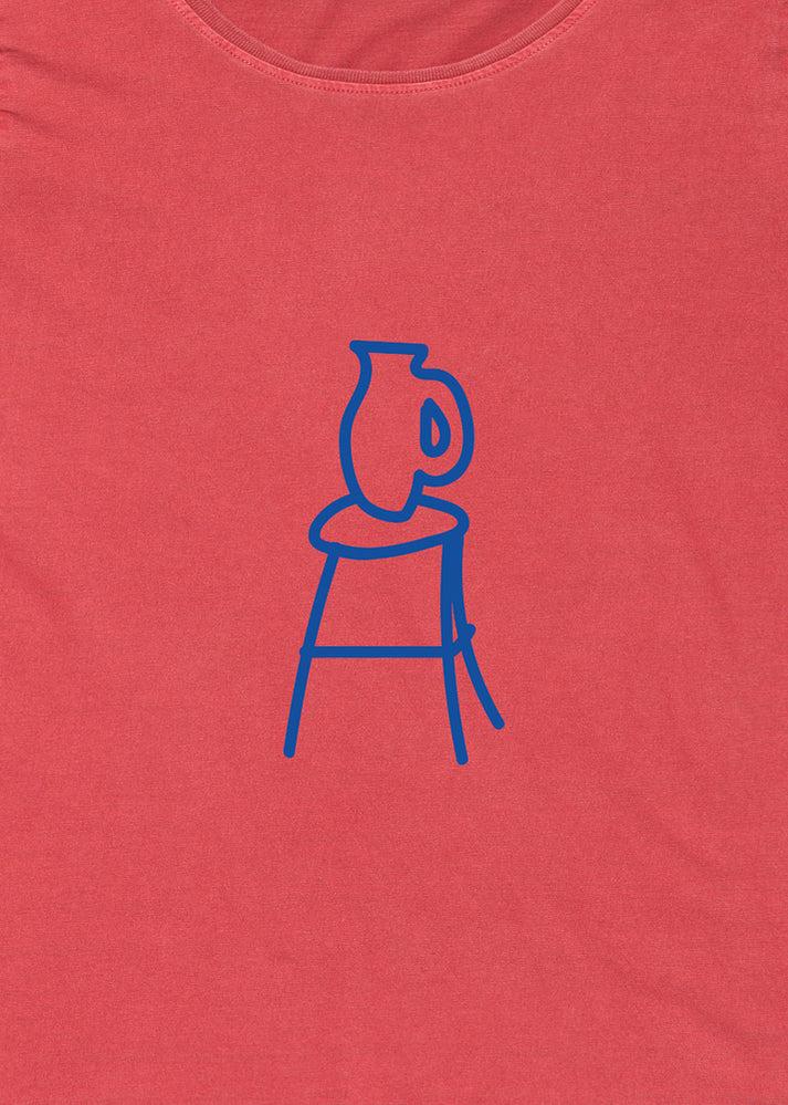 Iaios Camiseta roja - Taburete y jarrón Rebajas top