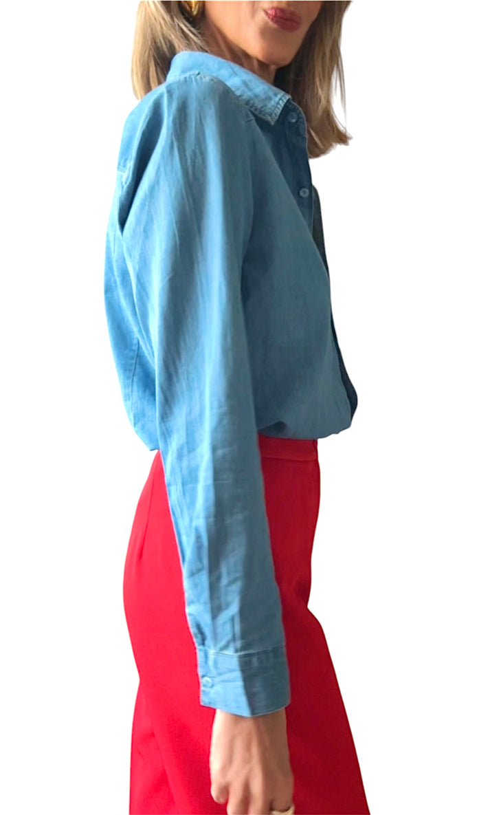 jolie jolie Camisa denim tejido fino Liquidación