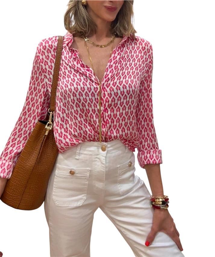 jolie jolie Camisa Alegra fucsia Tienda de fábrica