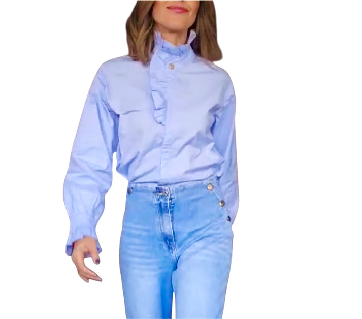 jolie jolie Camisa volante botón dorado Limitado a 3 días