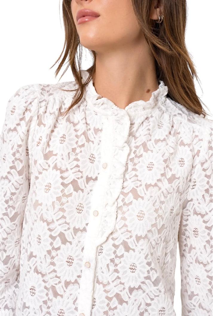 jolie jolie Camisa Valentina blanco Ahorra y exporta