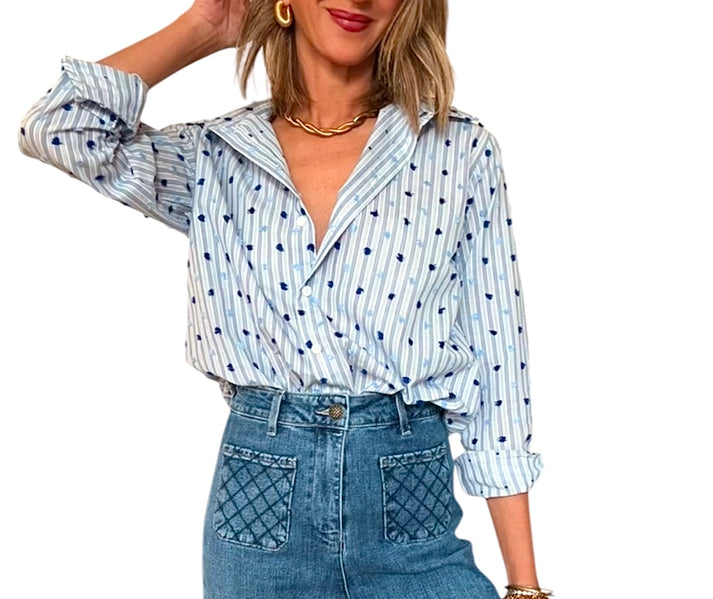 jolie jolie Camisa Leonor azul Descuentos del mes