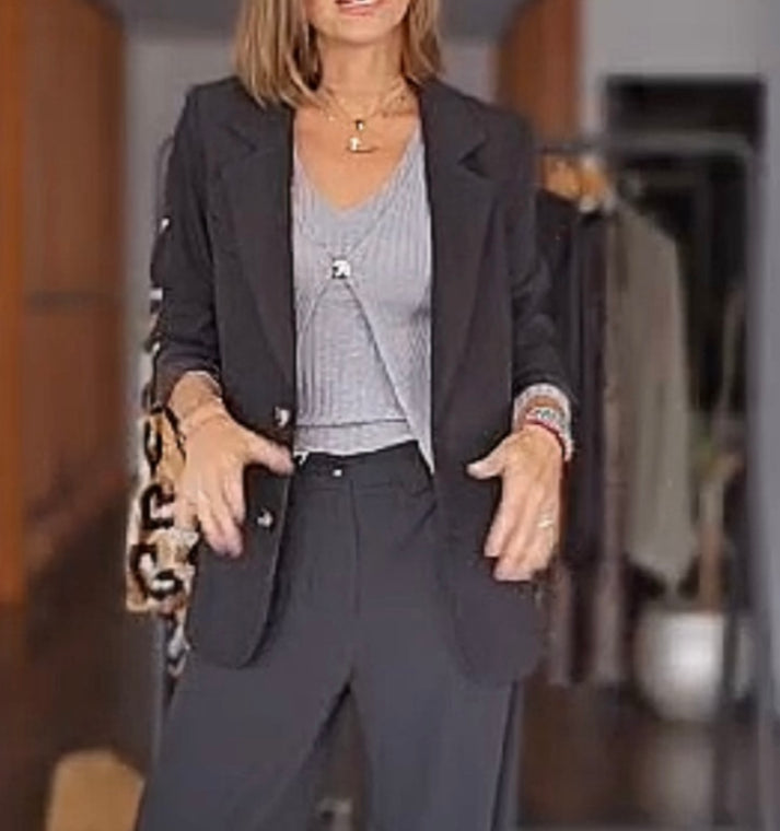jolie jolie Blazer basic negra Rebajas de fin de temporada