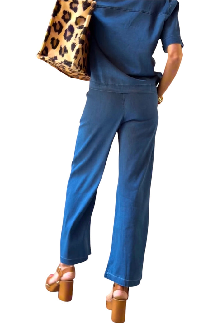 jolie jolie Pantalón pinzas fino denim Descuento